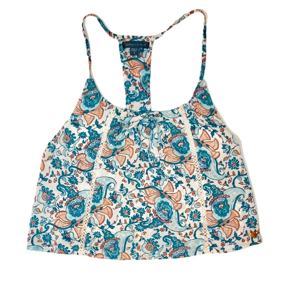 Women’s Paisley print Kendall and Kylie crop top size small